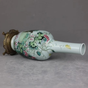 <span class=keywords><strong>Vase</strong></span> en porcelaine antique rose peint à la main haut de gamme décoration de comptoir d'hôtel <span class=keywords><strong>vase</strong></span> classique incrusté de <span class=keywords><strong>cuivre</strong></span> - Product Image 3