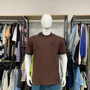 Jersey de algodón de Color sólido para hombre de alta calidad bordado de marca personalizada ropa de negocios Formal suave transpirable para camisetas de cuello - Product Image 5