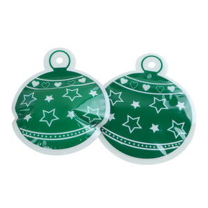 Noël petite cloche décoration emballage en plastique <span class=keywords><strong>sac</strong></span> à fermeture éclair bonbons auto-scellant cadeau de noël <span class=keywords><strong>sac</strong></span> à fermeture éclair avec trou de suspension - Product Image 1