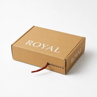 Boîte d'emballage en carton ondulé Kraft avec bande de déchirement, boîte d'expédition personnalisée imprimée