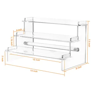 OEM rõ ràng Acrylic hiển thị Riser Kệ Tương thích với Funko POP con số vitamin chai tổ chức pha lê cupcake hiển thị đứng