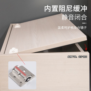 Dressing Table Hinges 2.5 Mm Surface Mount Soft Closing For Jewelry Box Minimalist Design Gun Grey Zinc Alloy - Product Image 2