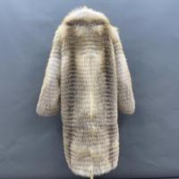 Veste en fourrure de renard pleine longueur sur mesure de luxe Janefur, épaisse, chaude pour l'hiver, manteau long en fourrure pour homme