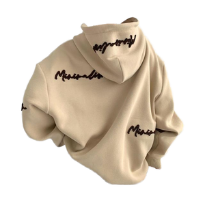 Sudadera con Capucha Extra Grande para Mujer, Diseño Personalizado, Invierno, Casual, Mangas Regulares, Bordado con Letras, Estampado Frontal, Tejido Ecológico - Product Image 1
