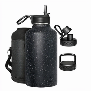 Coolflask 64 oz Stainless Steel Insulated Water <b>Bottle</b> Straw 3 Lids Galaxy Design Gym/Sports/Office Use Cold 48H Hot 24H - Product Image 1