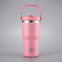 Gobelet isotherme en acier inoxydable de qualité supérieure de 20 oz avec poignée, double paroi, pour la salle de sport, le fitness, le yoga