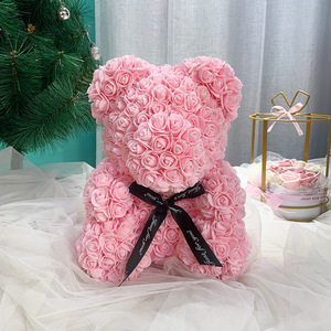 Orso di fiore decorativo artificiale di 60CM in schiuma gigante orso rosa per il <span class=keywords><strong>regalo</strong></span> di compleanno di <span class=keywords><strong>san</strong></span> <span class=keywords><strong>valentino</strong></span> delle donne - Product Image 3