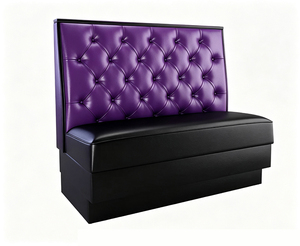Meubles classiques en gros pour restaurants, sièges de banquettes personnalisés en cuir capitonné rouge et noir pour restaurants, bars et KTV - Product Image 3