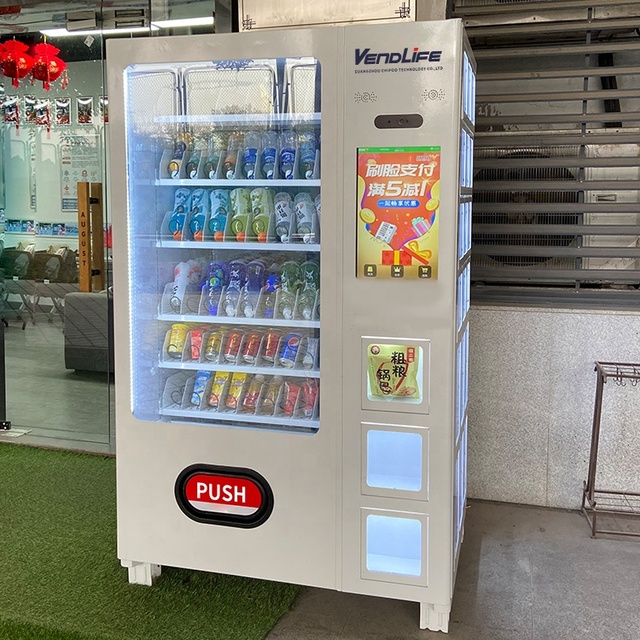 Small Vendlife Vending Machine Smart Snacks and Drinks Combo Vending Machines Sale for Warehousing & Supermarket Supplies