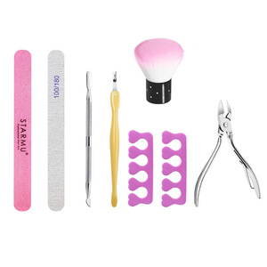 Starmu <b>Nail</b> Care Tool <b>Set</b> 7-Piece Portable Manicure Kit With File Clipper Brush And Bag For Adults - Product Image 5