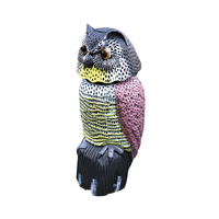 Nature Enemy Épouvantail Statues En Plastique Réaliste Hibou Leurres Pour Effrayer Les Oiseaux Tête Rotative Sculptures Répulsif Antiparasitaire