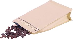 Sachet Doypack en papier kraft refermable et ventilé avec fermeture thermoscellable pour café ou snacks - Product Image 6