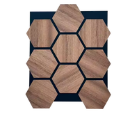 Panneau mural moderne 4D en bois MDF pour façade Casse-tête flexible Forme chaotique Décoration intérieure pour hôtels Casse-tête géométrique Parquet Nouvelle maison