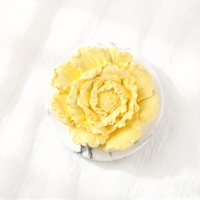 Vente en gros de fleurs de pivoine en porcelaine faites à la main pour la décoration de la maison, plâtre aromatique en céramique parfumé, diffuseur d'huile de parfum