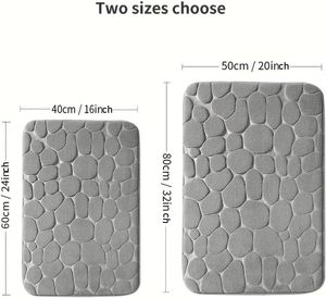 Flannel Memory Cotton Striped Pattern Water Absorption Anti-<b>slip</b> Bathroom <b>Slip</b> Rug Memory Foam Shower Floor <b>Mats</b> Home - Product Image 2