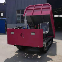 Mini-dumper de construction électrique à chenilles avec benne hydraulique basculante, engin de transport pour travaux de terrassement