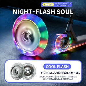 Ruedas de Scooter Luminosas de 110 mm, Diseño Personalizado 2026, Duraderas, con Dinamo Cinética - Product Image 3