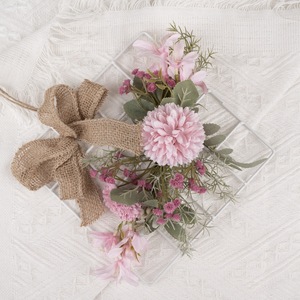 Bouquet de fleurs artificielles Linobi, fleurs en soie rose, décoration de mariage, décoration murale, CF01064 - Product Image 2
