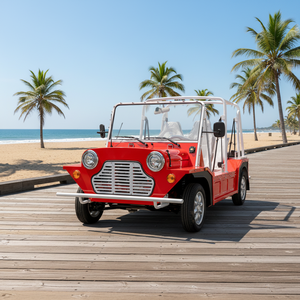 Vehículo Turístico Eléctrico Certificado por la CEE para 4 Personas, 96V 10KW, Mini Moke, 70km/h+, Autonomía de 90km - Product Image 1