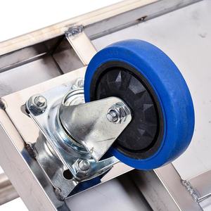 भारी शुल्क स्टेनलेस स्टील तह फ्लैट ट्रॉली 304 ग्रेड, 1.0 मिमी मोटाई, 300 किलोग्राम भार क्षमता - Product Image 4