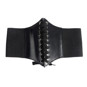 <span class=keywords><strong>Ceinture</strong></span> Corset Amincissante Large <span class=keywords><strong>en</strong></span> Similicuir PU pour Femme avec Cordon de Serrage et Lacets Élastiques - Product Image 5