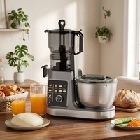 Robot Pâtissier Multifonction 12-en-1 avec Extracteur de Jus Lent 500W pour Cuisine, Mélangeur Alimentaire, Pétrin à Pâte, Idéal pour la Cuisson du Pain et des Gâteaux
