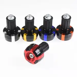 Di Alluminio di CNC Del motociclo Manubrio mano Grips Bar Ends Attacchi Moto Handle Bar End Peso Cursori Per 22 millimetri 7/8''