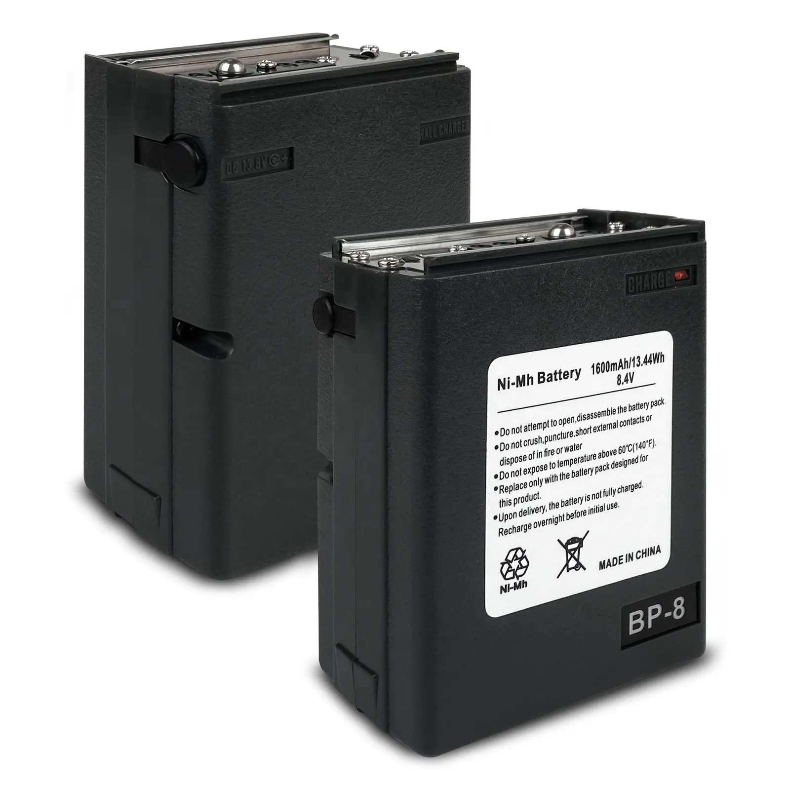 NiMH बैटरी 1600mAh 8.4V टूवे रेडियो NIMH बैटरी BP-8 8H IC-M12 2AT 2GAT 3AT 3GAT 4AT 4GAT AT GAT IC-32A AT E HTX-202 404 के लिए