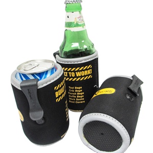 Neoprene Cooler Bag with Reflective Tape Plastic Clip Protective Stubby Holder - Product Image 2
