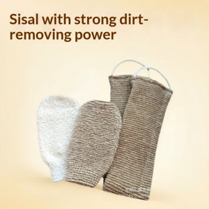 Gants de bain exfoliants en chanvre écologiques pour le corps, en jute naturelle, longs et simples, pour le gommage corporel en gros - Product Image 2