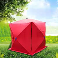 Tenda Pancing Carp Bivvy Pop Up Anti Angin Empat Musim Tahan Air untuk Berkemah Mendaki dan Memancing Es 300D Oxford Tiang Fiberglass