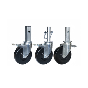 Cao su cứng xoay vuông thân giàn giáo <span class=keywords><strong>Caster</strong></span> với thanh vuông chèn giàn giáo bánh xe thầu dầu - Product Image 1