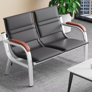 Silla de Oficina Juhua Shunduo, Modelo Sd-212-H, Negra y Marrón, con Reposabrazos, para Asientos Públicos - Product Image 1