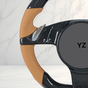 Volant en cuir et fibre de carbone YZ Custom Center Mark Hub Paddle Shifter pour Porsche 911 GT3 RS 911 997.2 <span class=keywords><strong>Carrera</strong></span> 4S Turbo - Product Image 2