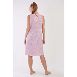 Chemise de nuit sans manches pour femme Talne, en tissu doux tissé avec des cristaux roses, vêtements de nuit classiques - Product Image 5