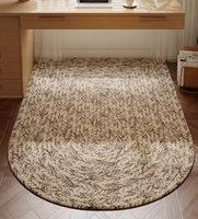 Tapis de chaise d'ordinateur moderne en velours belge, fabriqué à la machine, antidérapant, fin, pour chaise pivotante, idéal pour bureau, coiffeuse et chambre, aspect haut de gamme, compatible avec les animaux domestiques