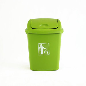 Fournisseur direct d'usine de poubelles à couvercle basculant en plastique PP vierge de 30 L pour l'élimination et le nettoyage des déchets ménagers et de cuisine. - Product Image 1