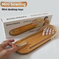 Table de mini-bowling en bois moderne, jeu éducatif pour enfants, jouet de bureau amusant pour parents et enfants
