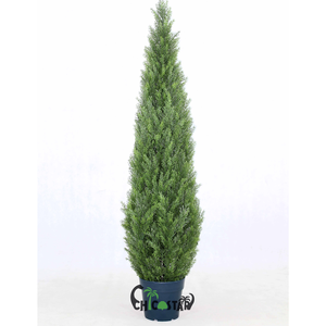 Высококачественное украшение, топиарные растения, искусственное дерево бонсай, искусственное кипарисовое дерево - Product Image 1