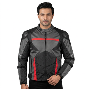 Blouson en cuir de course moto pour homme, vêtements de moto respirants et imperméables personnalisés pour les motards - Product Image 1