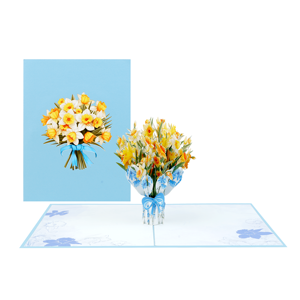 Cartes de voeux pop-up à fleurs 3D artisanales pour événements spéciaux, souhaits de vacances, invitations de fête et cadeaux - Product Image 2