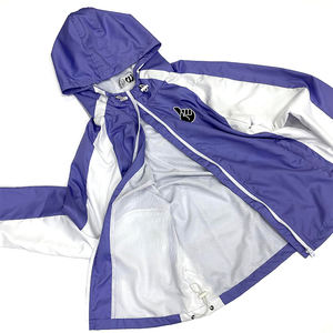 Veste personnalisée Vêtements d'extérieur Fermeture éclair Design Veste à capuche coupe-vent pour le sport et le fitness avec doublure en maille - Product Image 3