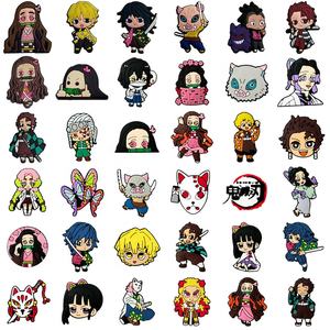 XX vente en gros de haute qualité dessin animé mode Pvc accessoires caoutchouc décoration boucle démon tueur chaussures breloques pour sabots breloques - Product Image 2