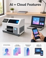 Imprimante UV de bureau DIY LAIKE à code QR pour coques de téléphone personnalisées, pièces de monnaie souvenirs, aimants de réfrigérateur et balles de golf