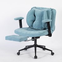 Chaise de bureau pivotante de qualité moyenne à supérieure, chaise de bureau ergonomique inclinable avec massage, tissu pour bureau, salon