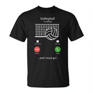 Camiseta unisex para aficionados al voleibol con diseño 'Volleyball Is Calling' - Product Image 2