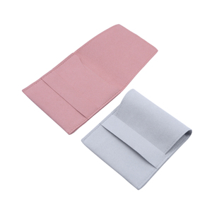 ถุงใส่เครื่องประดับไมโครไฟเบอร์สีชมพูเทา FORTE Wholesale พร้อมโลโก้แบบกำหนดเอง - Product Image 4