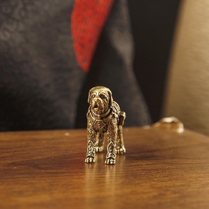 1 pièce, Meilleure vente : Figurine décorative de chien <span class=keywords><strong>Labrador</strong></span> Retriever rétro en laiton et cuivre pour bureau - Product Image 2