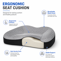 Coussins de siège ergonomiques rafraîchissants en gel à mémoire de forme pour chaise de bureau et voiture, personnalisables, orthopédiques et confortables – Vente chaude