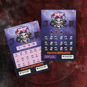 Loterie Super Joker Poker 2025 : Ticket de loterie à gratter personnalisé avec impression numérique, règles de jeu, motif, taille et couleur du papier - Product Image 3